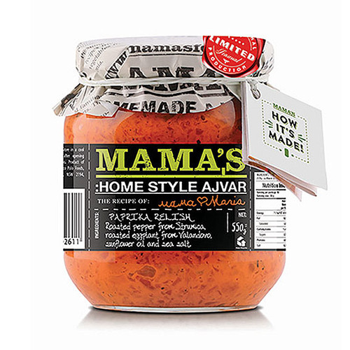 Mama’s Home Style Ajvar MILD Jar 550g / Roasted Pepper Appetizer