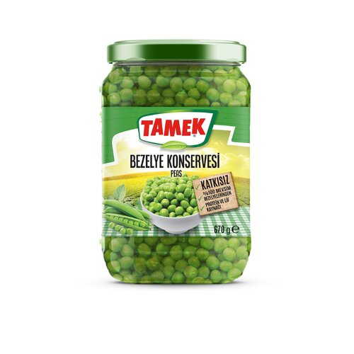 Tamek Green Peas Jar 670g / Bezelye Konservesi