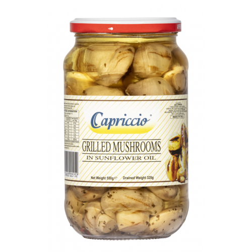 Capriccio Mushrooms Grilled in Sunflower Oil Jar 550g