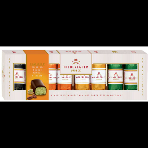 Niederegger Marzipan Portions in Dark Chocolate Assorted 100g