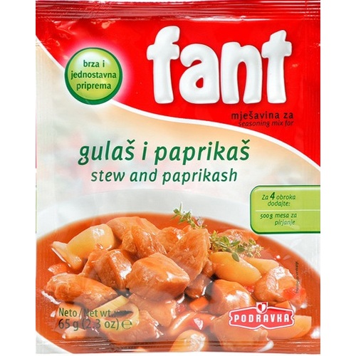 Podravka Fant Seasoning for Goulash 65g / Stew and Paprikash