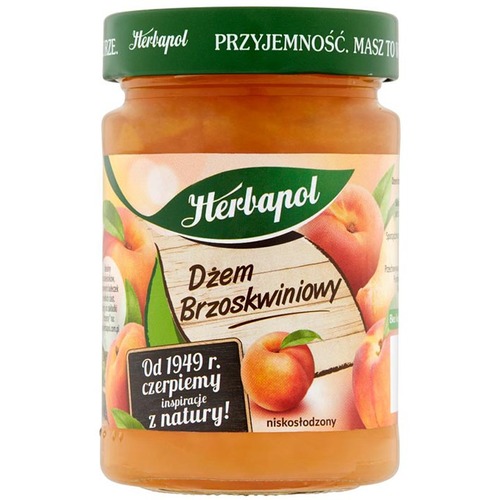 Herbapol Peach Jam Low Sugar 280g